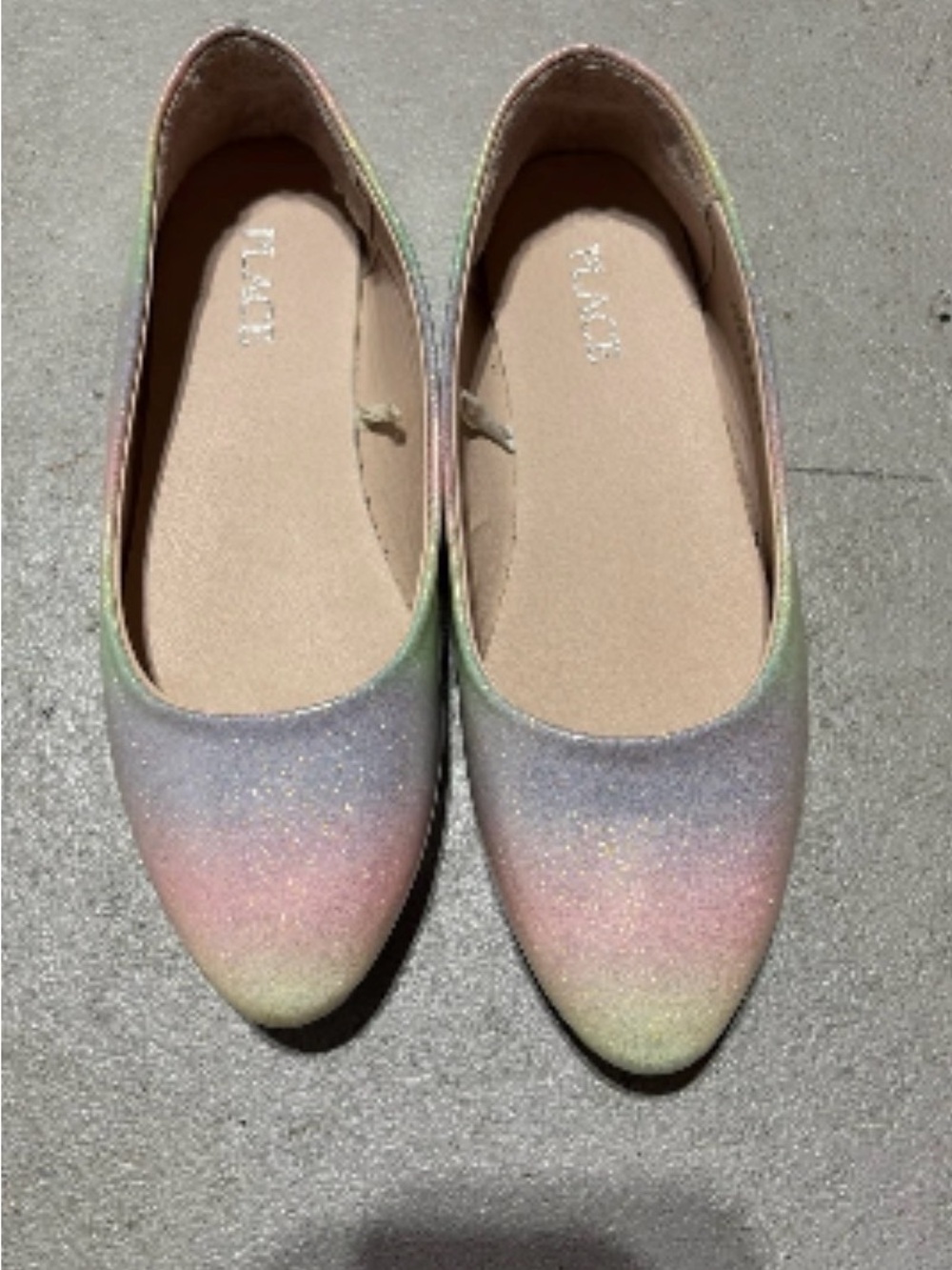 Place Girls' Pastel Glitter Ombre Ballet Flats  stock -(08)